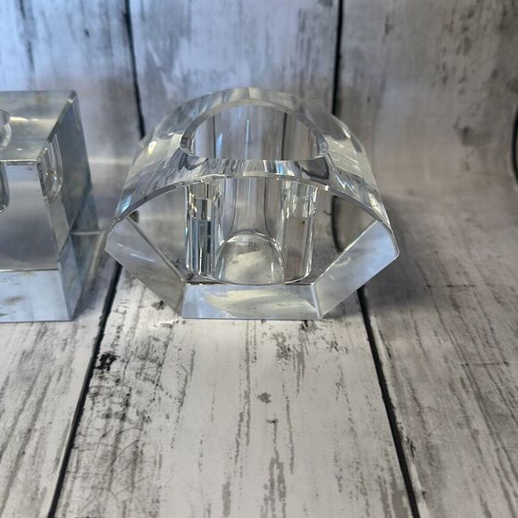 NAMBE Set Of Two Full Lead Crystal Votive-Tea Light Candle Holders Slovenia - Picture 4 of 9